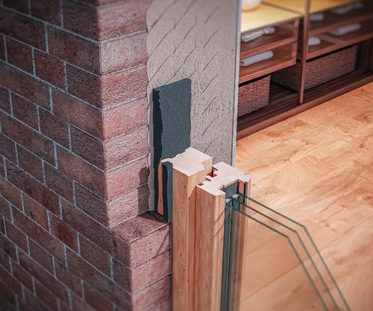 Eurovent® COMPRE 3W - połączenie boczne, ściana z wegarkiem