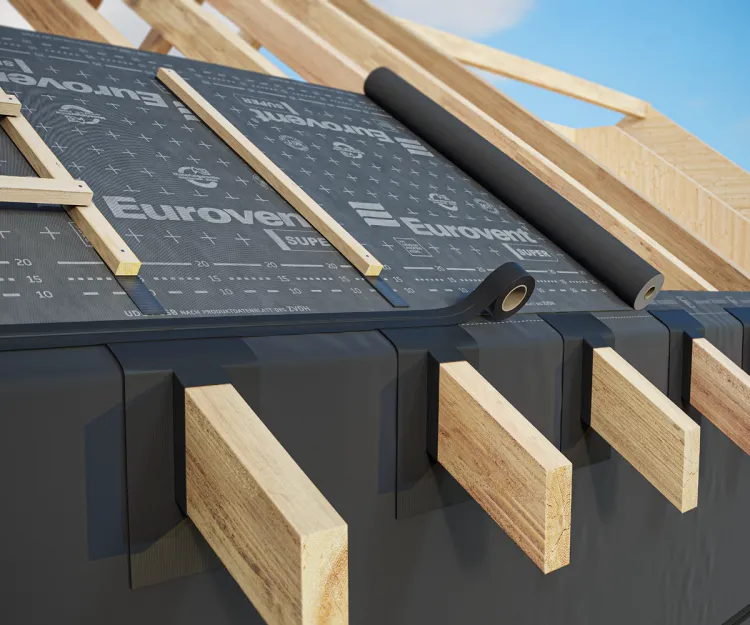 Eurovent® UNO COLD UV - laczenie polaczeni w budynku prefabrykowanym, klejenie zakladow membran wiatroizolacyjnych i dachowych