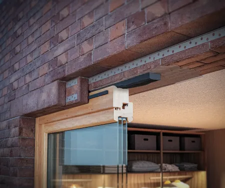 Eurovent® COMPRE 3W - połączenie górne, ściana z wegarkiem